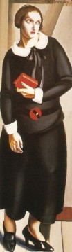 Tamara de Lempicka œuvres - femme en robe noire 1923 contemporain Tamara de Lempicka